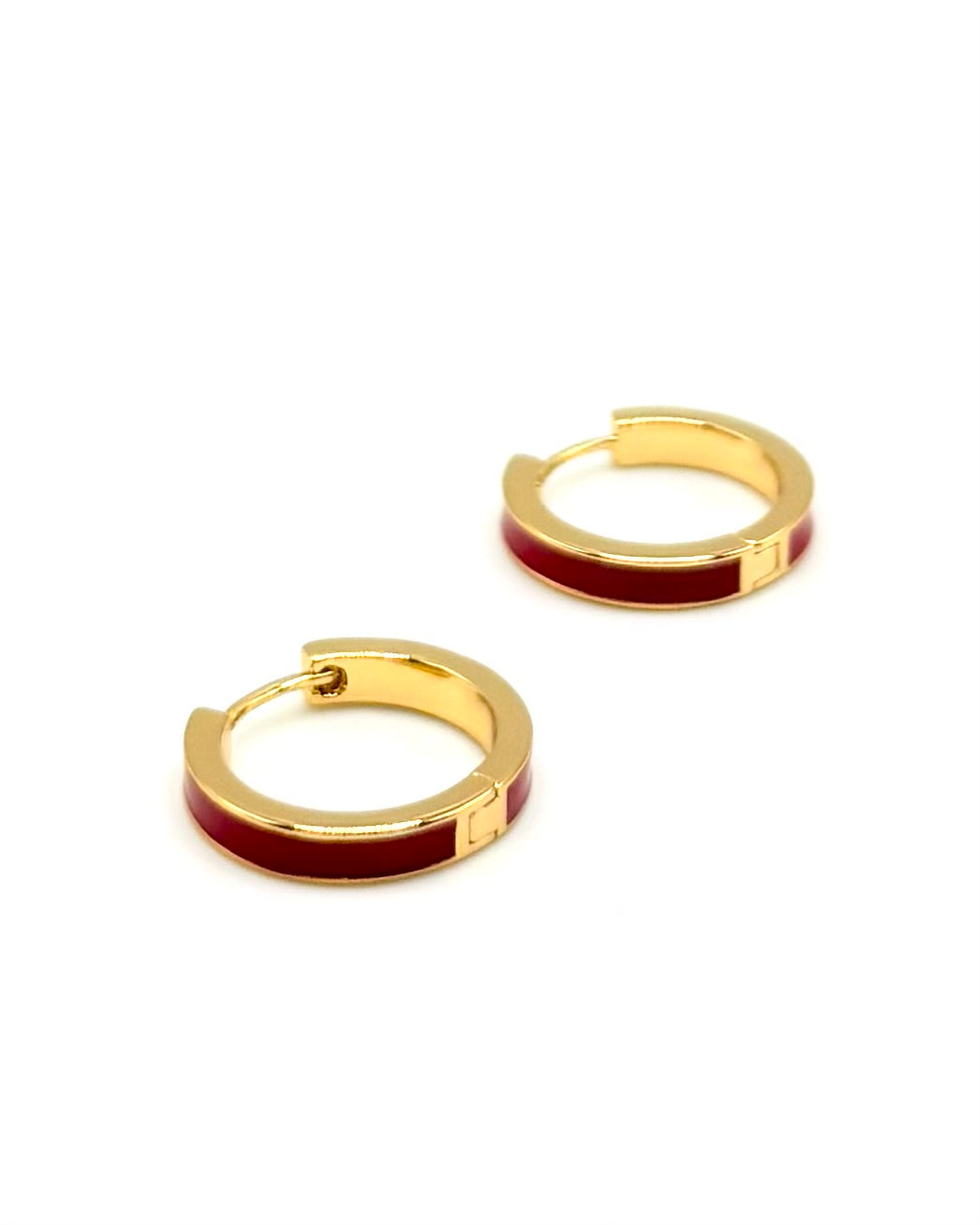 Enamel Red Hoops