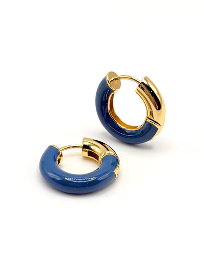 Enamel Chubby Denim Huggie