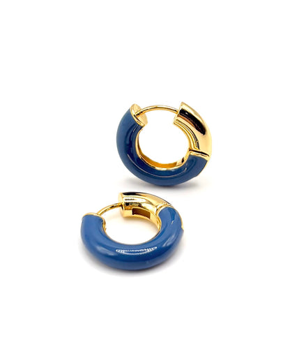 Enamel Chubby Denim Huggie