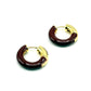 Enamel Chubby Burgundy Huggie