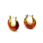 Tortoise Shell Resin Drop Earrings