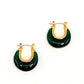 Green Resin Drop Earrings