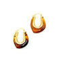 Tortoise Shell Oblong Resin Drop Earrings