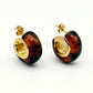 Tortoise Shell Resin Chubby Cuff Huggie