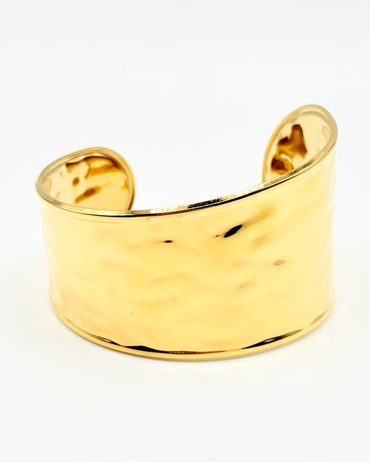 Hammered oblong Bangle