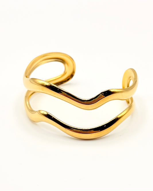 Double Wavy Bangle
