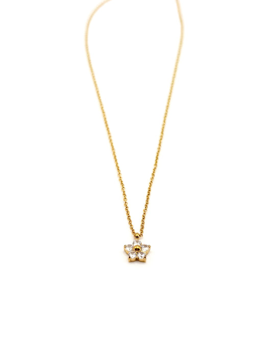 Jasmine Crystal Drop Necklace