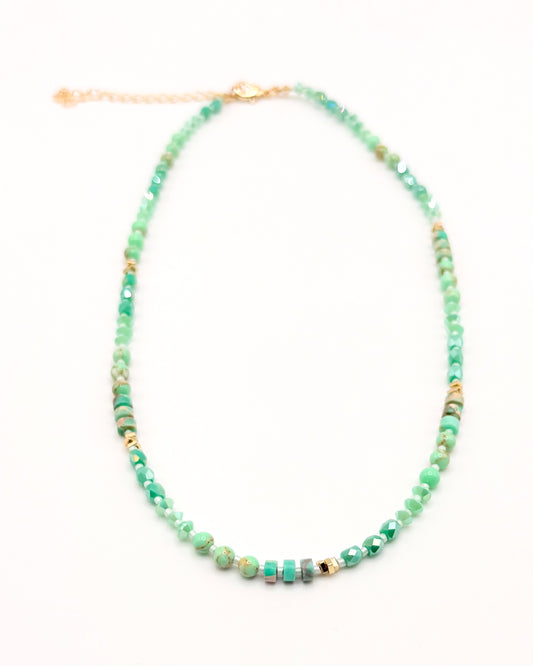 Stone & Crystal String Necklace