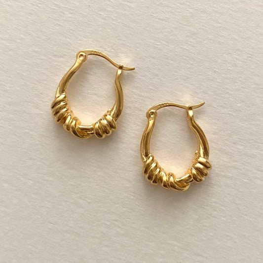 Gold Wrapped Hoops