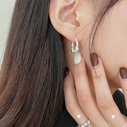Silver Wrapped Hoops