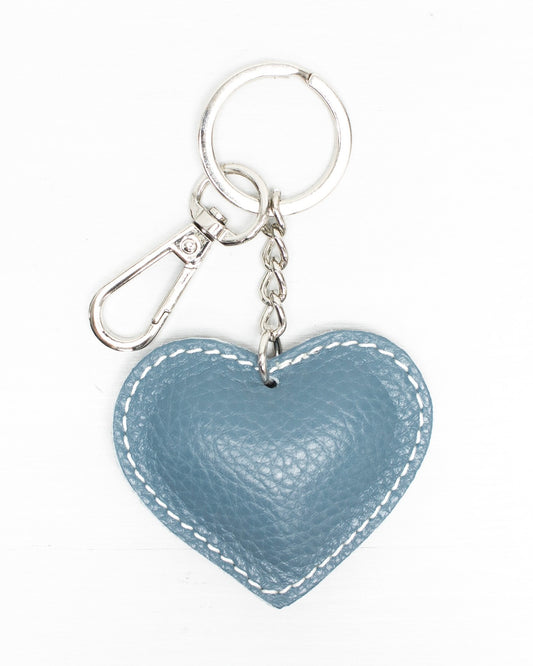 Leather Heart Keyring