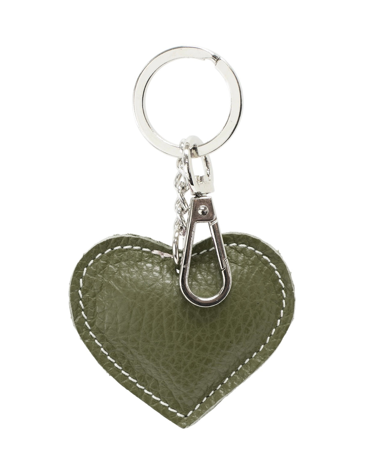 Leather Heart Keyring