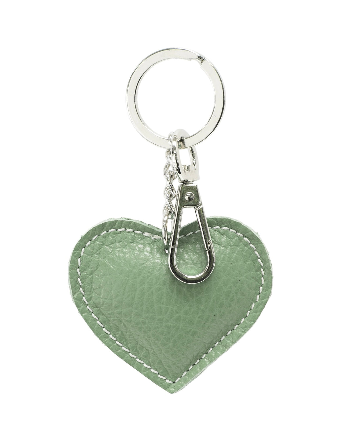 Leather Heart Keyring