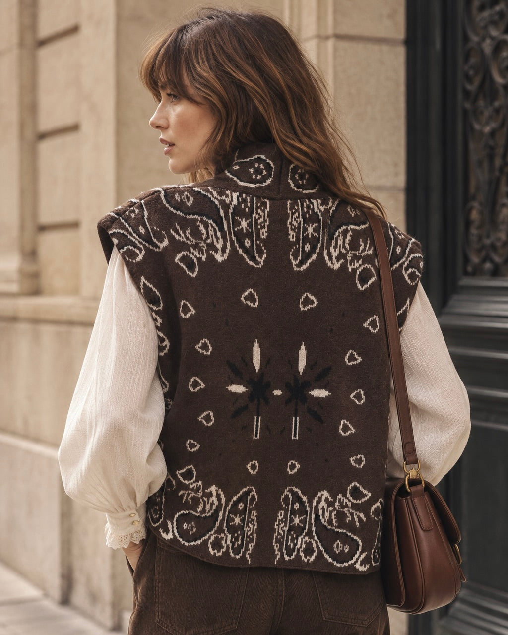 Josephine Bandana Print Gilet