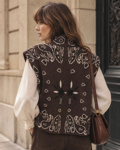 Josephine Bandana Print Gilet