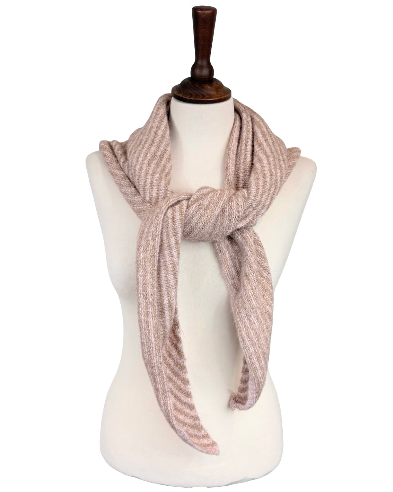Wool Mix Large Stripe Scarf