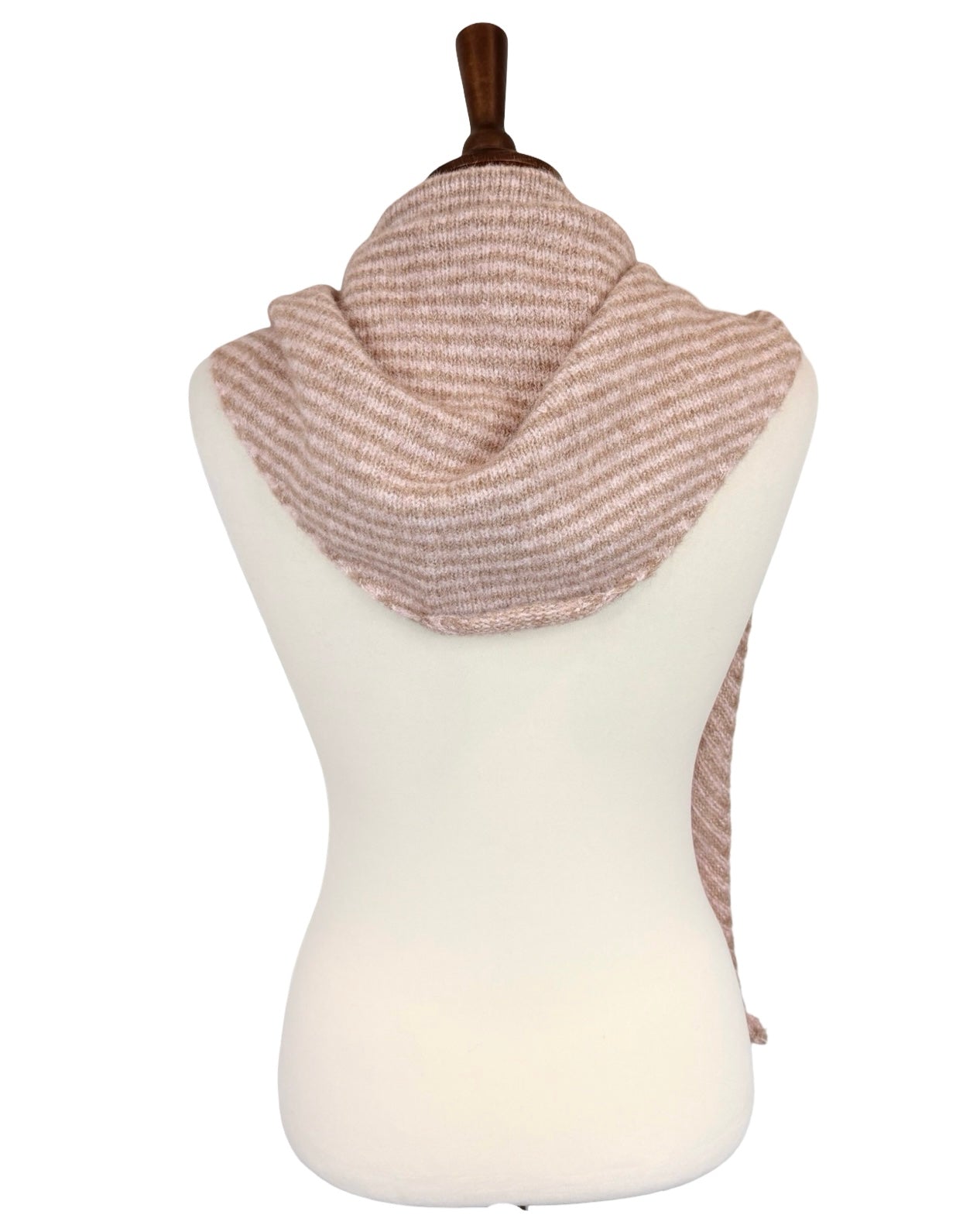 Wool Mix Large Stripe Scarf