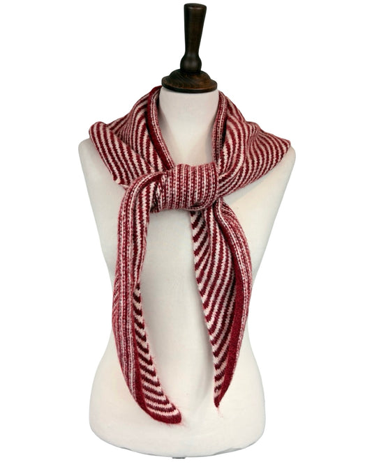 Wool Mix Large Stripe Scarf