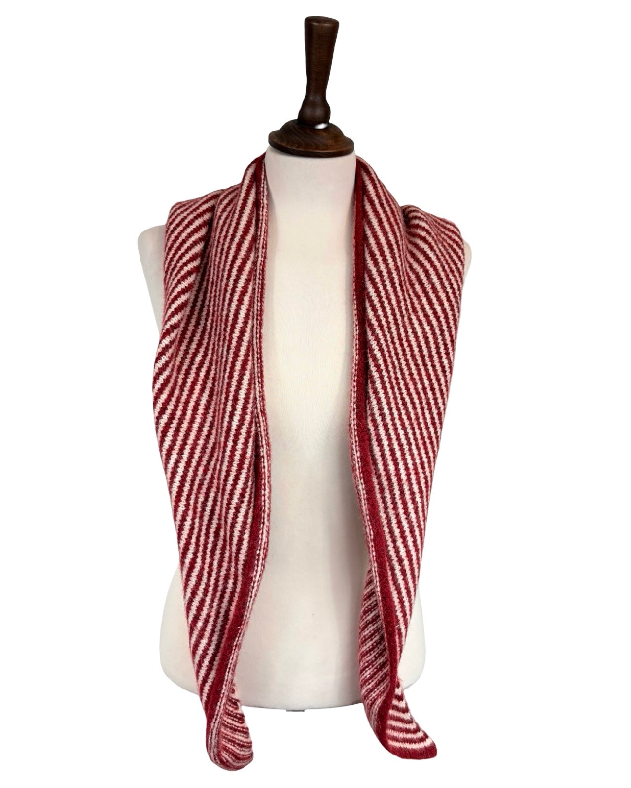 Wool Mix Large Stripe Scarf