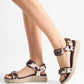 Woden Line Animal Sandals