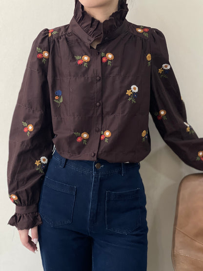 Lois Flower Embroidered Blouse