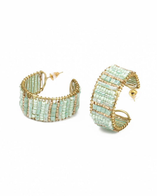 Mint & Gold Hoops