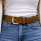Suede Gold Buckle Belt