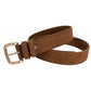 Suede Gold Buckle Belt