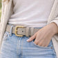 Suede Gold Buckle Belt
