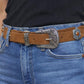 Vintage Buckle Faux Suede Belt
