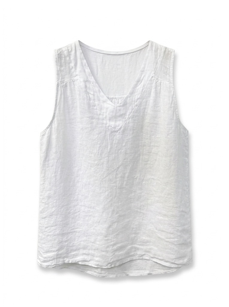 Renee Linen V Neck Vest