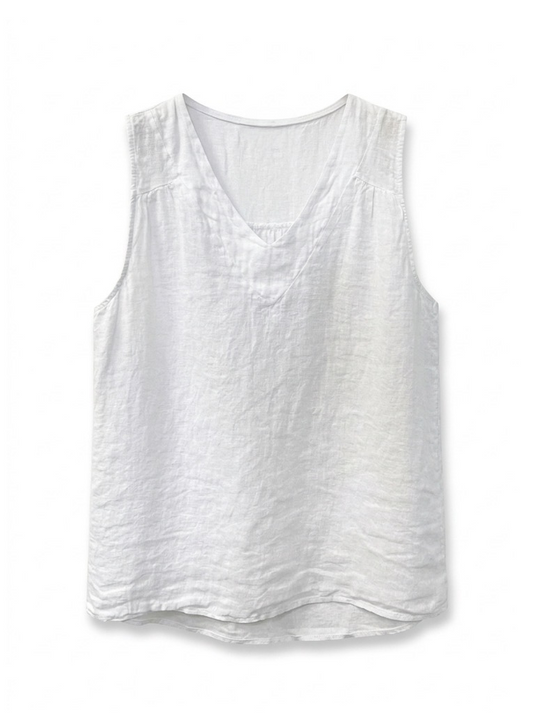Renee Linen V Neck Vest
