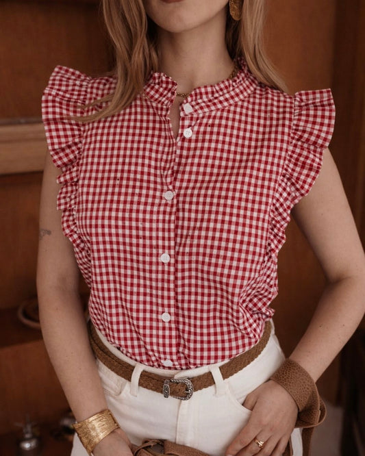 Eloise Frill Cap Sleeve Top