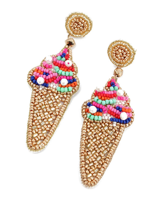 Ice cream Beaded Earrings