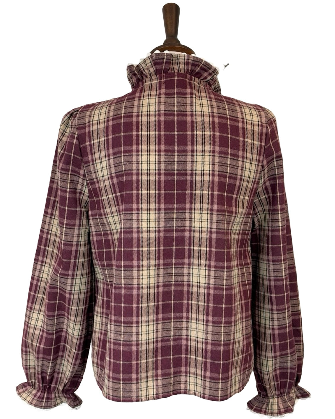 Nellie Plaid Ruffle Blouse