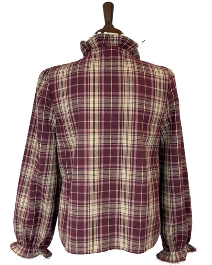 Nellie Plaid Ruffle Blouse