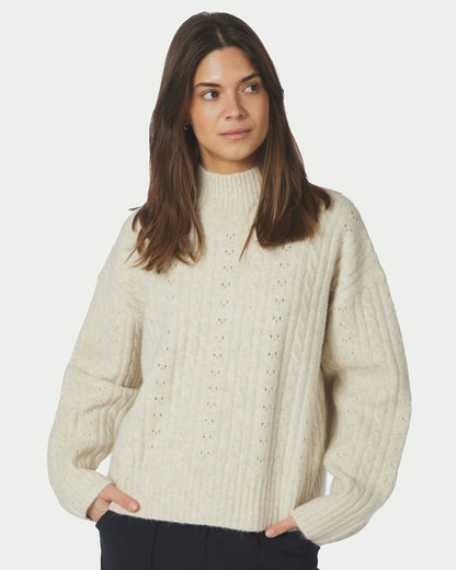 Neo Noir Anda Cable Knit Blouse