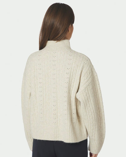 Neo Noir Anda Cable Knit Blouse