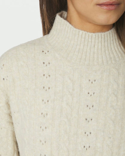 Neo Noir Anda Cable Knit Blouse