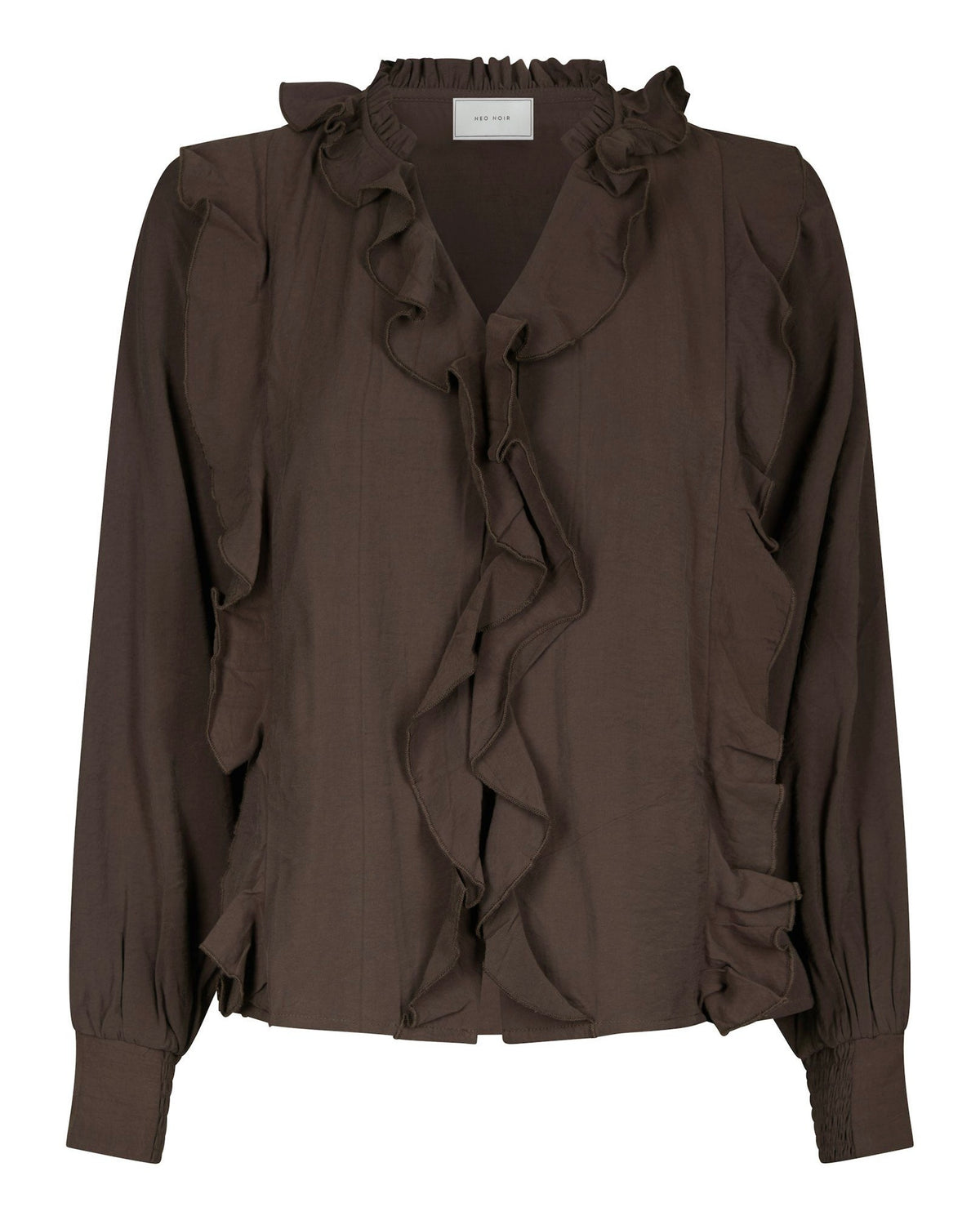 Neo Noir Larine Ruffle Blouse