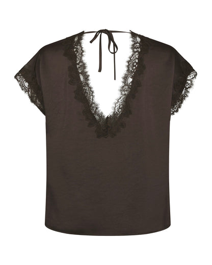 Neo Noir Benera Heavy Sateen Lace Blouse
