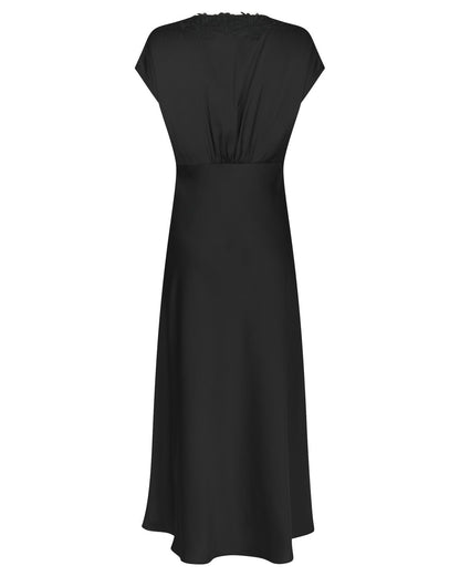 Neo Noir Clarita Drapy Sateen Dress