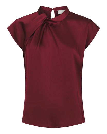 Neo Noir Fleur Drapy Satin Blouse
