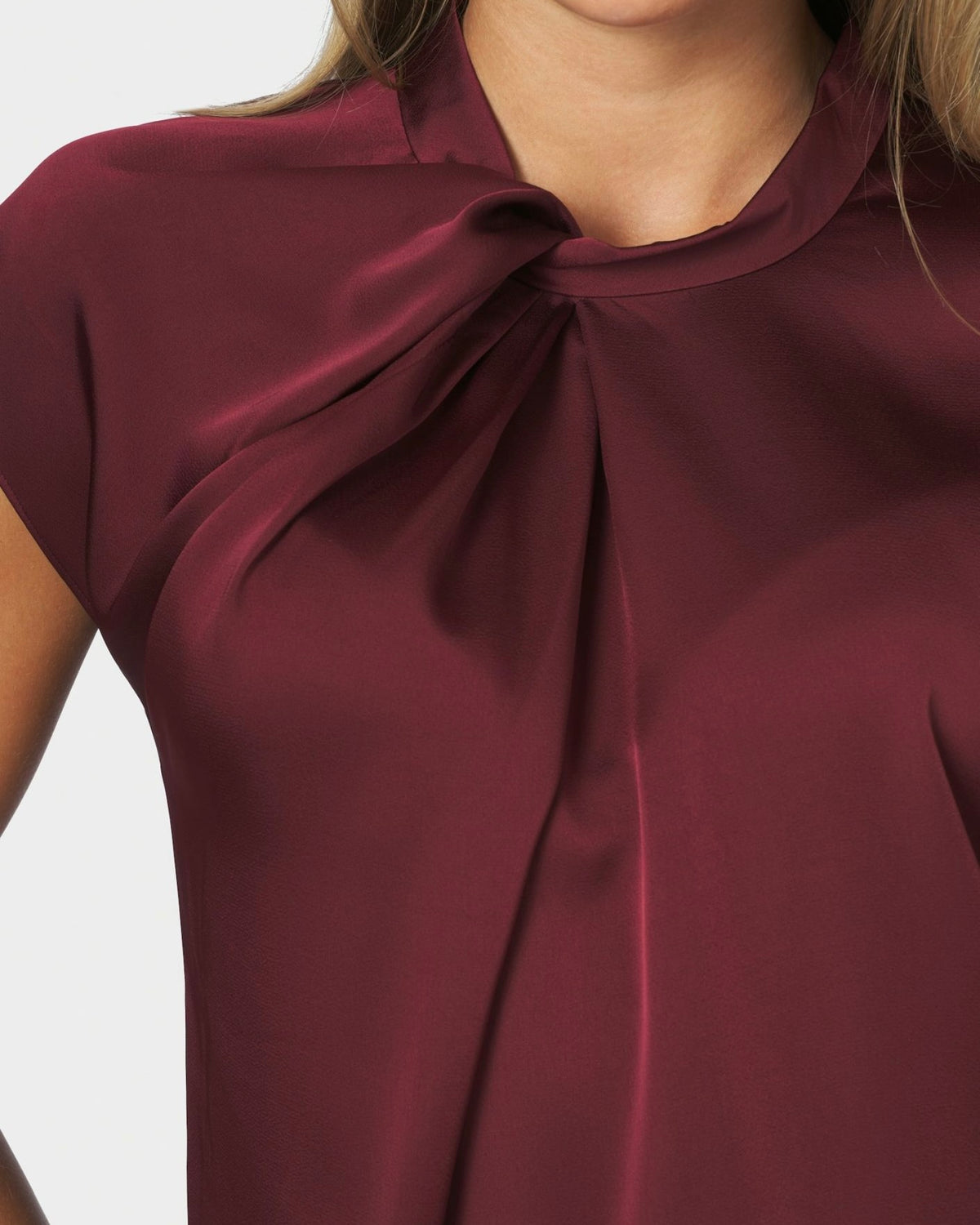 Neo Noir Fleur Drapy Satin Blouse