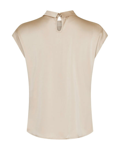 Neo Noir Fleur Drapy Satin Blouse