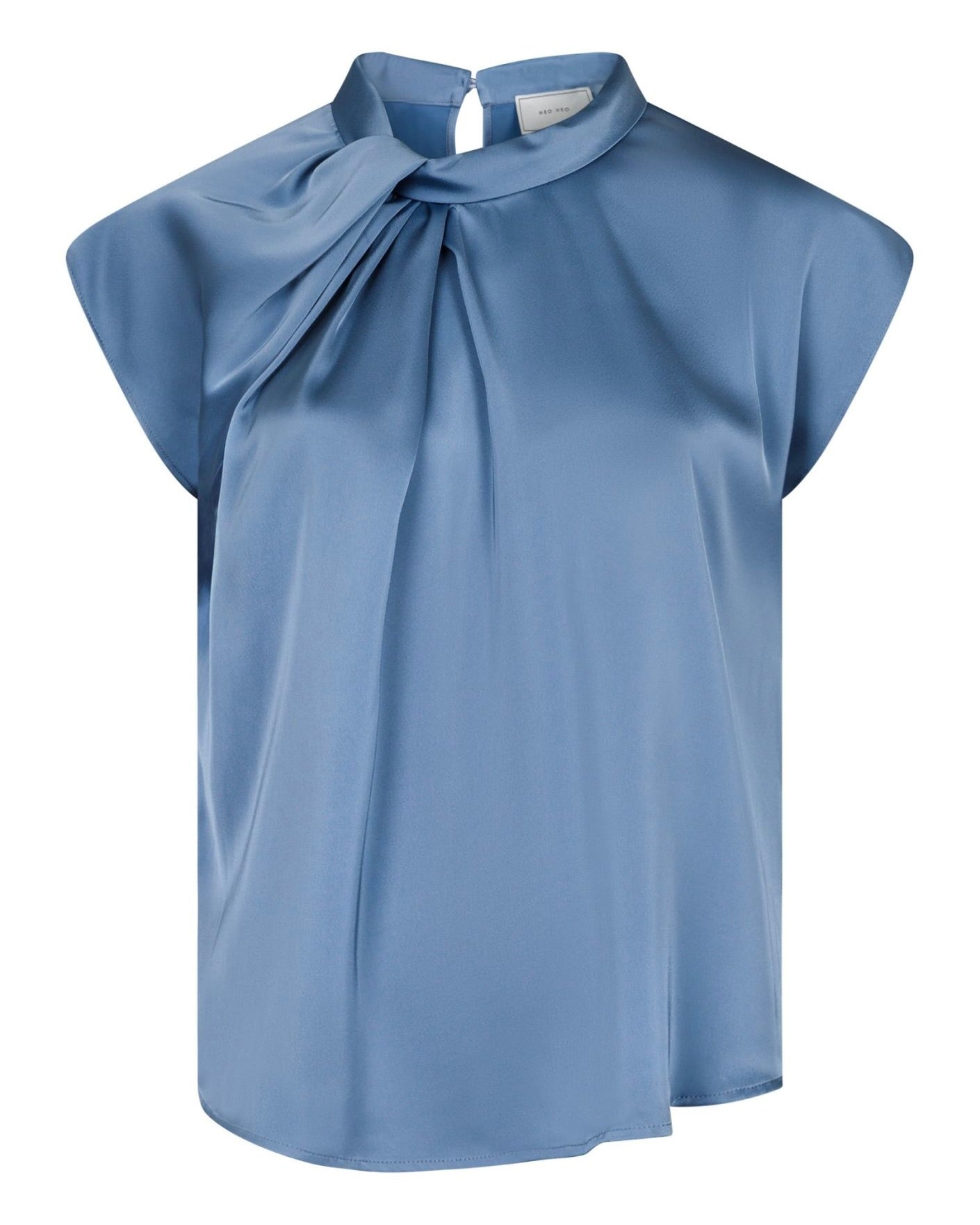 Neo Noir Fleur Drapy Satin Blouse