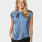 Neo Noir Fleur Drapy Satin Blouse