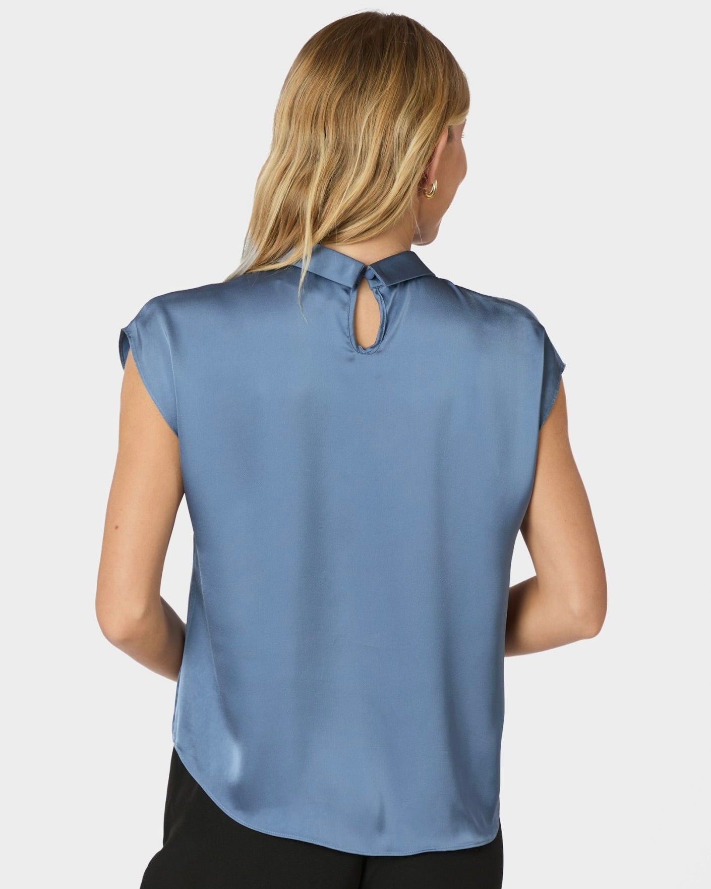 Neo Noir Fleur Drapy Satin Blouse