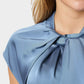 Neo Noir Fleur Drapy Satin Blouse