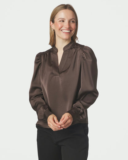 Neo Noir Rosslyn Heavy Sateen Blouse